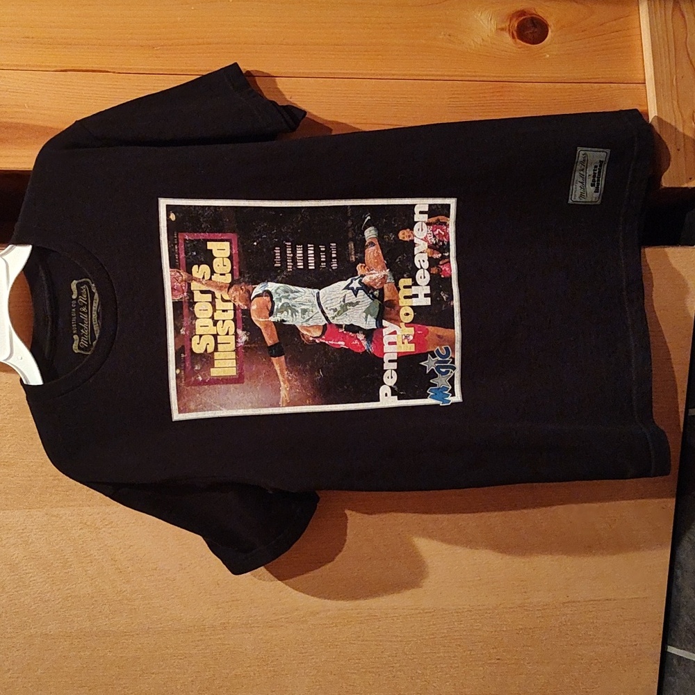 Mitchell & Ness, Nostalgia Co, Men's, Black, Graphic, T-shirt, Sports Illustrate